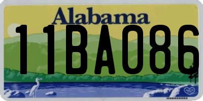 AL license plate 11BA086