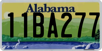 AL license plate 11BA277