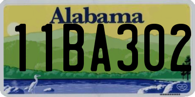 AL license plate 11BA302