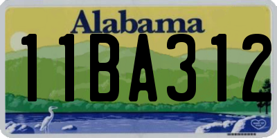 AL license plate 11BA312