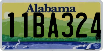 AL license plate 11BA324
