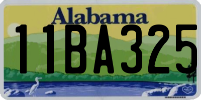 AL license plate 11BA325