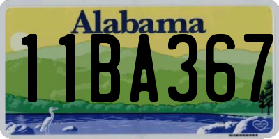 AL license plate 11BA367