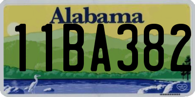 AL license plate 11BA382