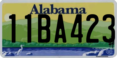 AL license plate 11BA423