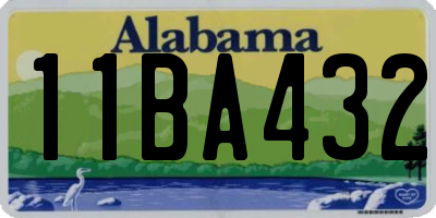 AL license plate 11BA432