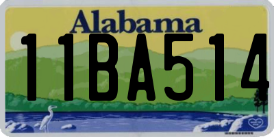 AL license plate 11BA514