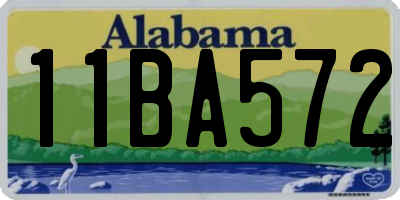AL license plate 11BA572
