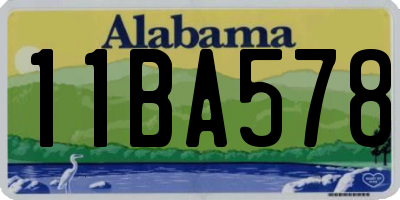 AL license plate 11BA578