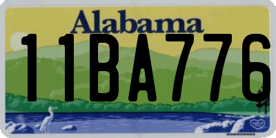 AL license plate 11BA776