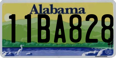 AL license plate 11BA828