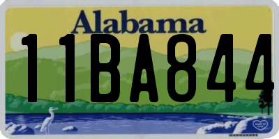AL license plate 11BA844