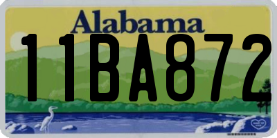 AL license plate 11BA872