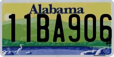 AL license plate 11BA906