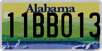 AL license plate 11BB013
