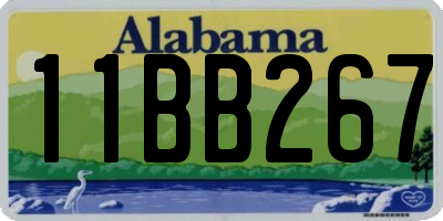 AL license plate 11BB267