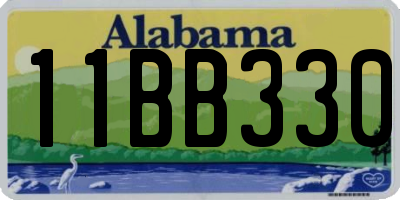 AL license plate 11BB330