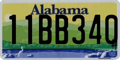 AL license plate 11BB340