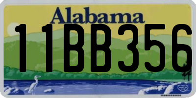 AL license plate 11BB356