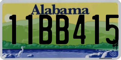 AL license plate 11BB415