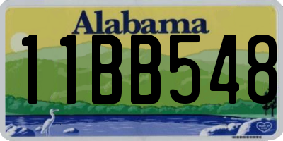 AL license plate 11BB548