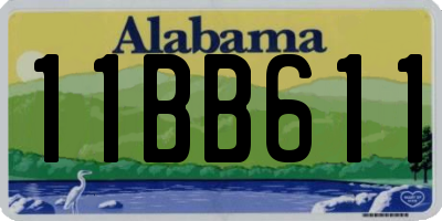 AL license plate 11BB611