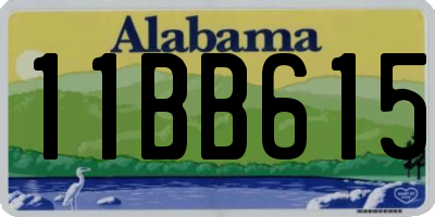 AL license plate 11BB615