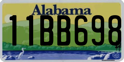 AL license plate 11BB698