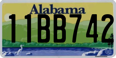 AL license plate 11BB742
