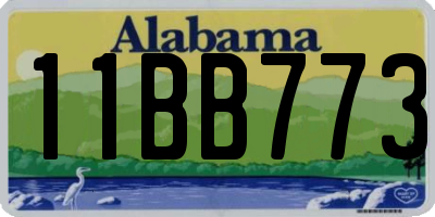 AL license plate 11BB773