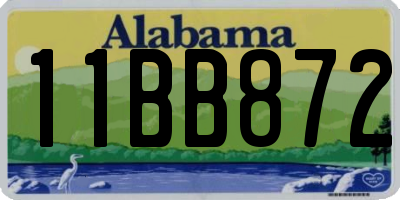 AL license plate 11BB872