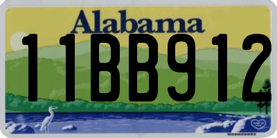 AL license plate 11BB912