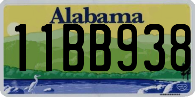 AL license plate 11BB938