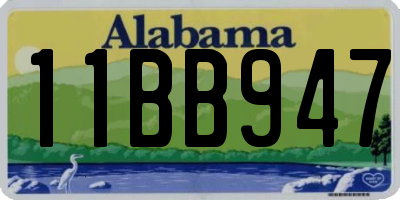 AL license plate 11BB947
