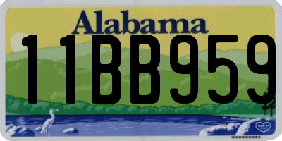 AL license plate 11BB959