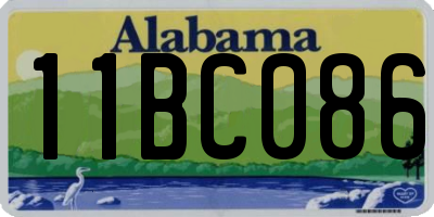 AL license plate 11BC086