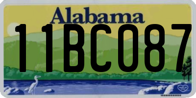 AL license plate 11BC087