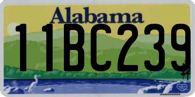 AL license plate 11BC239