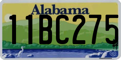 AL license plate 11BC275