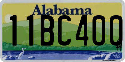 AL license plate 11BC400