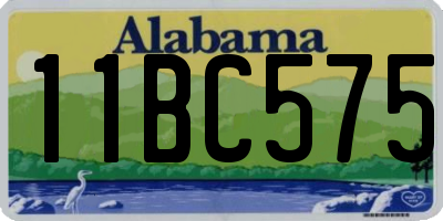 AL license plate 11BC575