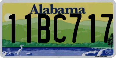 AL license plate 11BC717