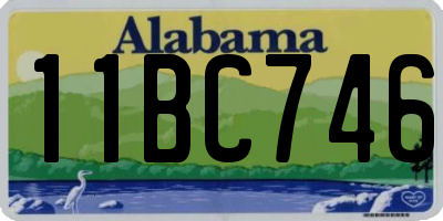 AL license plate 11BC746