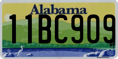 AL license plate 11BC909