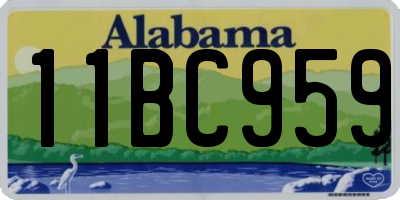 AL license plate 11BC959