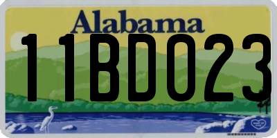 AL license plate 11BD023
