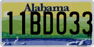 AL license plate 11BD033