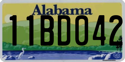 AL license plate 11BD042