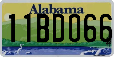 AL license plate 11BD066