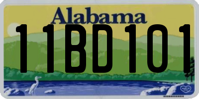 AL license plate 11BD101